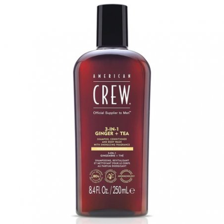 American Crew 3-IN-1 Ginger Tea Shampoo, Conditioner and Body Wash 8.4 Fl Oz