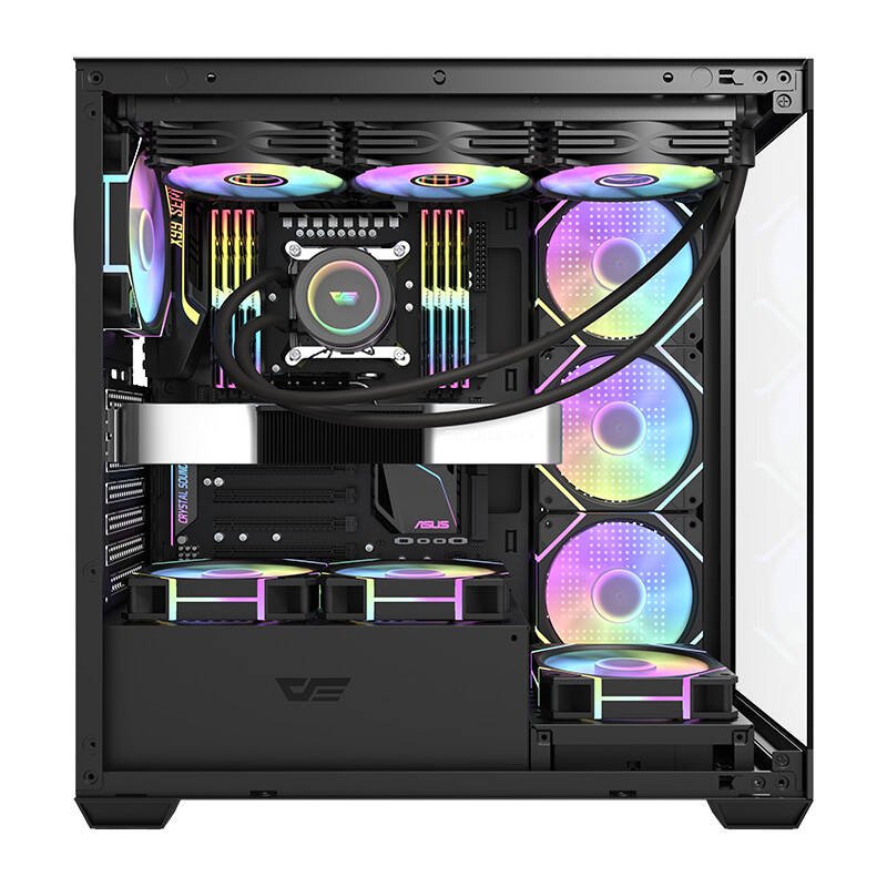 Darkflash DS900 computer case (black) 7 ARGB fans