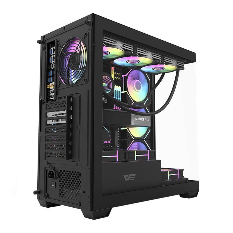 Darkflash DS900 computer case (black) 7 ARGB fans