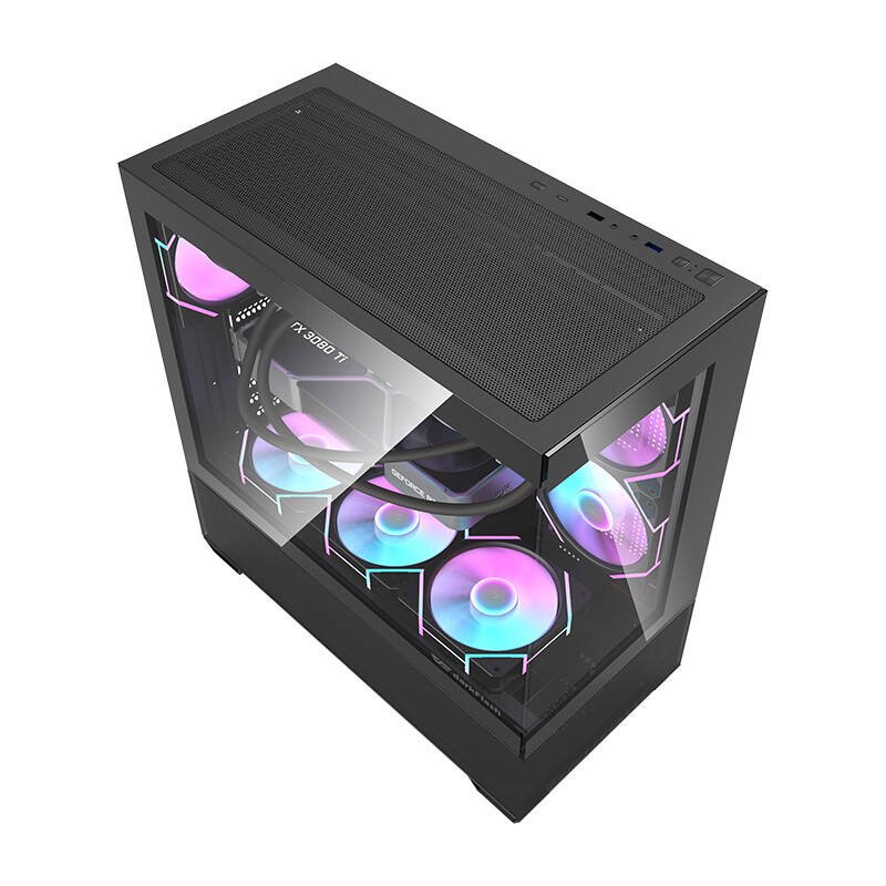 Darkflash DS900 AIR computer case (black) 7 ARGB fans