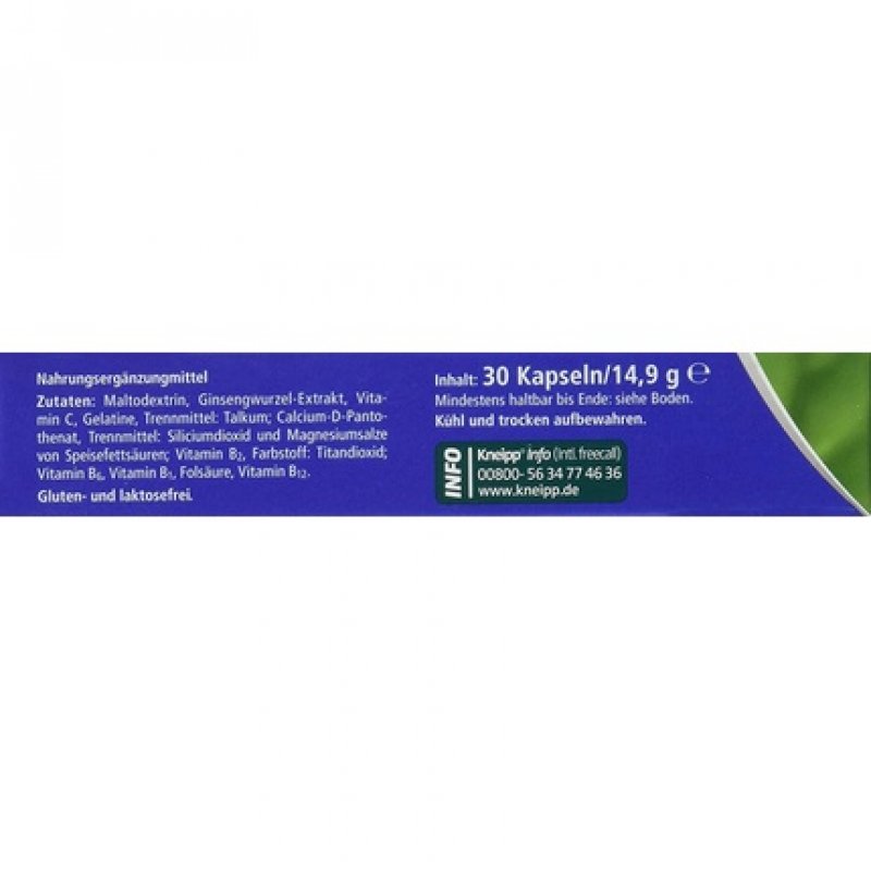 Kneipp Memory Concentration 30 Capsules 14.9g