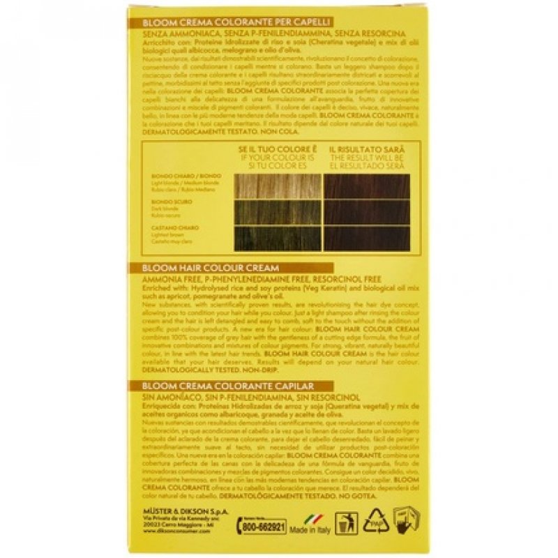 Dikson Bloom Hair Dye Cream 600 Dark Blonde with Biological Oil Mix
