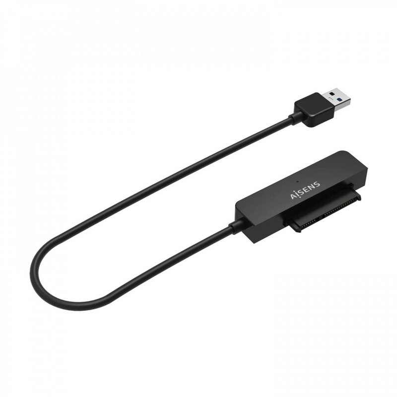 AISENS ASE-25A03B Boîtier de disques de stockage Boîtier HDD Noir 2.5" Alimenté par port USB