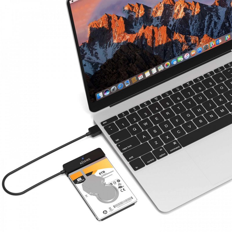 ADAPTADOR AISENS SATA A USB-A USB 3.0/3.1 GEN1 DISCOS 2.5 NEGRO