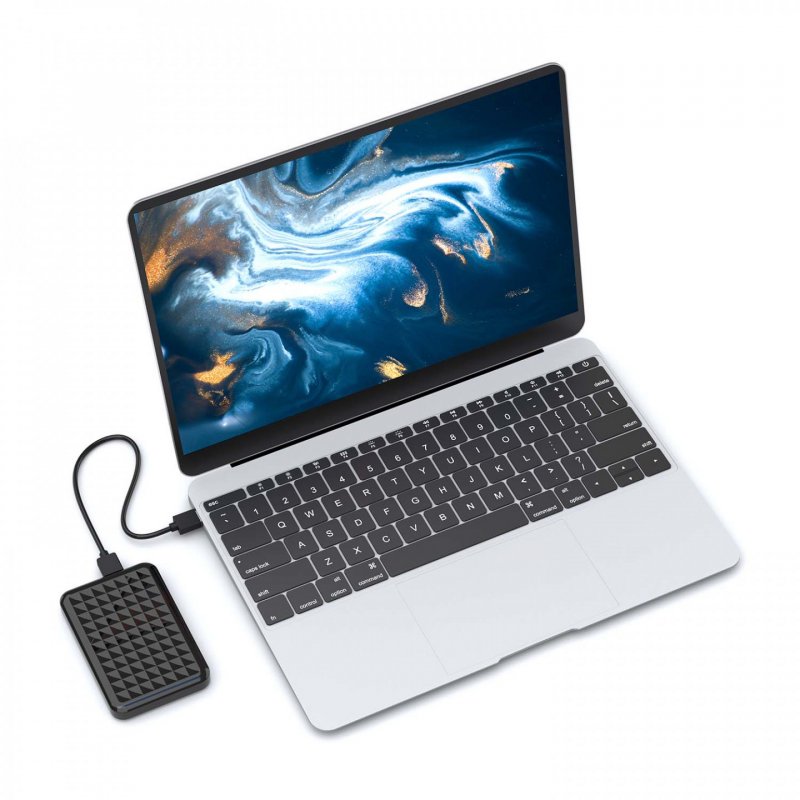 AISENS ASE-2521B Boîtier de disques de stockage Boîtier HDD Noir 2.5" Alimenté par port USB