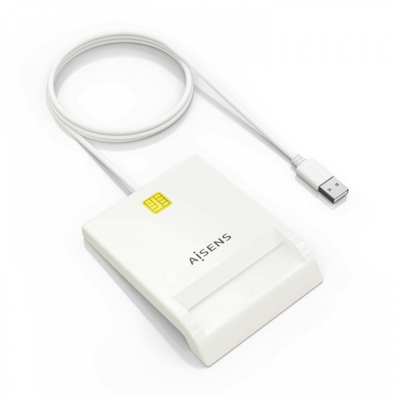 AISENS ASCR-SN07-W lecteur de cartes à puce Intérieure USB USB 2.0 Blanc