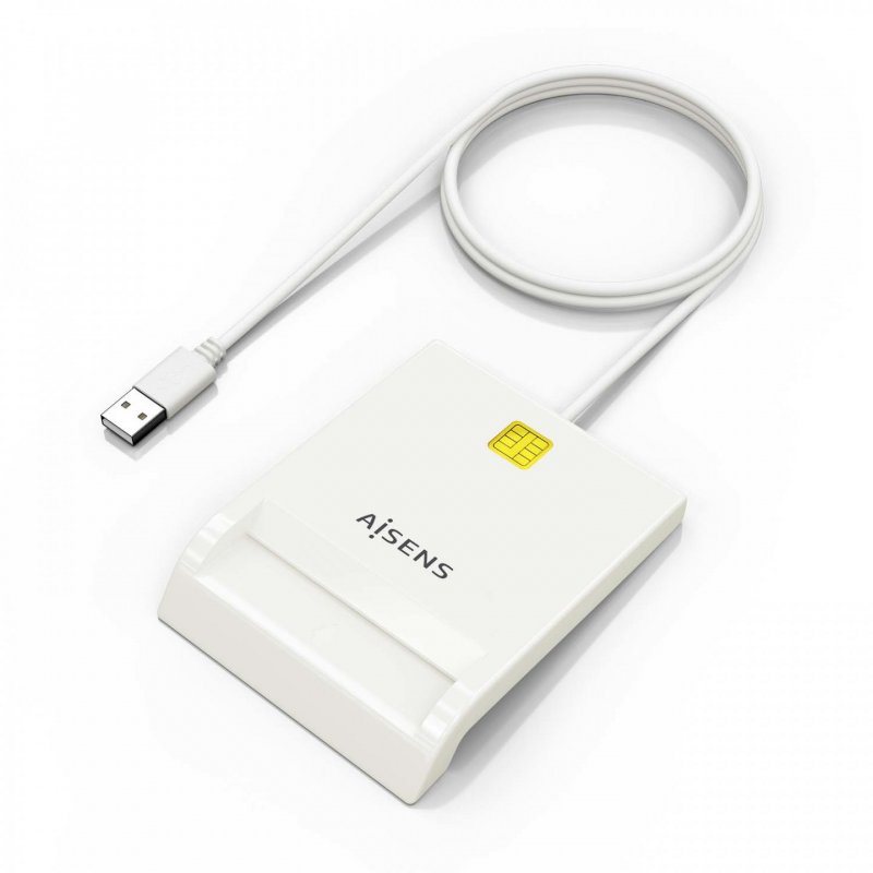 AISENS ASCR-SN07-W lecteur de cartes à puce Intérieure USB USB 2.0 Blanc