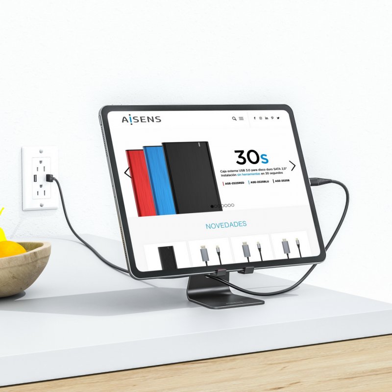 AISENS MS1PM-084 holder Passive holder Mobile phone/Smartphone, Tablet/UMPC Black