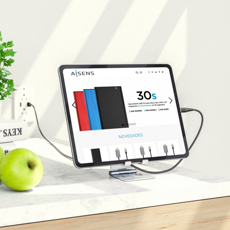 AISENS MS2PM-086 holder Passive holder Mobile phone/Smartphone, Tablet/UMPC Silver