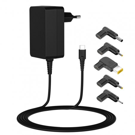 CARGADOR LEOTEC NOTEBOOK USB-C 45W 5 PUNTAS