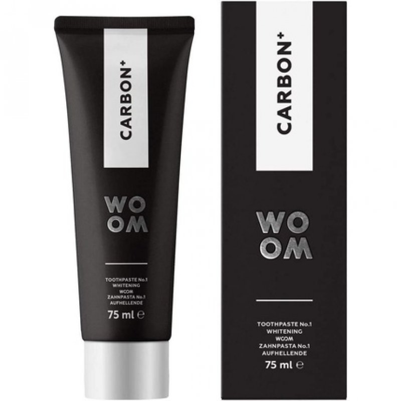 Woom Carbon Premium Whitening Toothpaste with Activated Charcoal and Fluoride 75ml