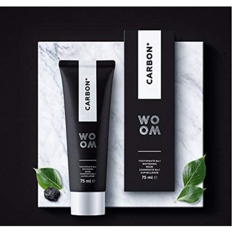 Woom Carbon Premium Whitening Toothpaste with Activated Charcoal and Fluoride 75ml