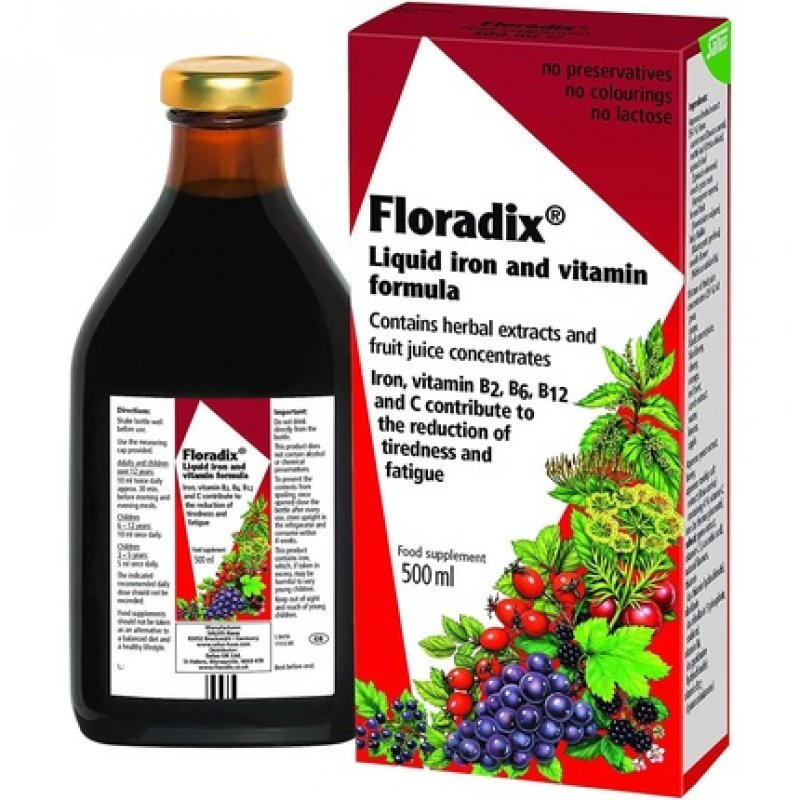FLORADIX Floravital Iron and Herbs Liquid Formula 500ml