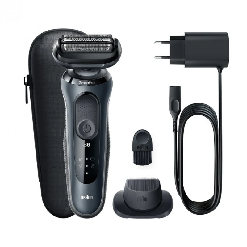 Braun Series 6 Men's Shaver with EasyClick Attachment, Electric Shaver & Precision Trimmer, SensoFlex, Wet&Dry,