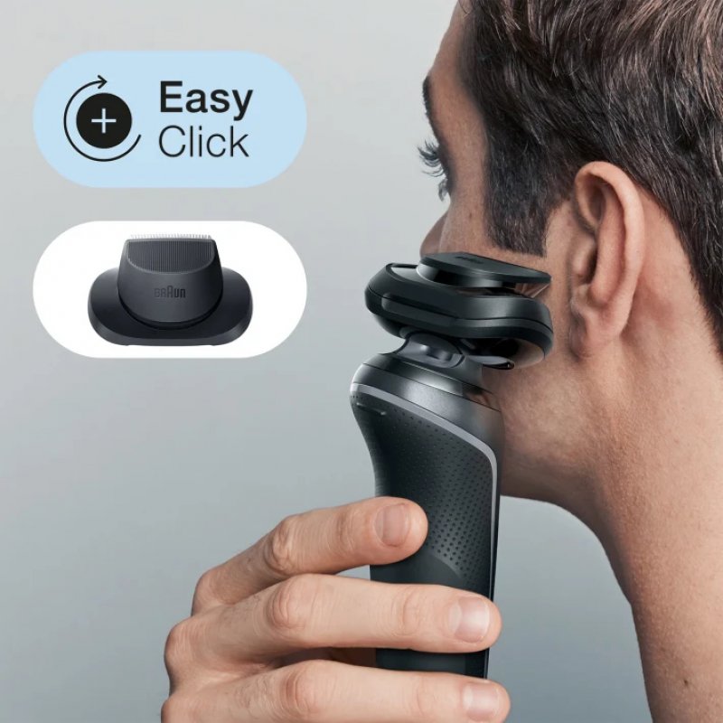 Braun Series 6 Men's Shaver with EasyClick Attachment, Electric Shaver & Precision Trimmer, SensoFlex, Wet&Dry,