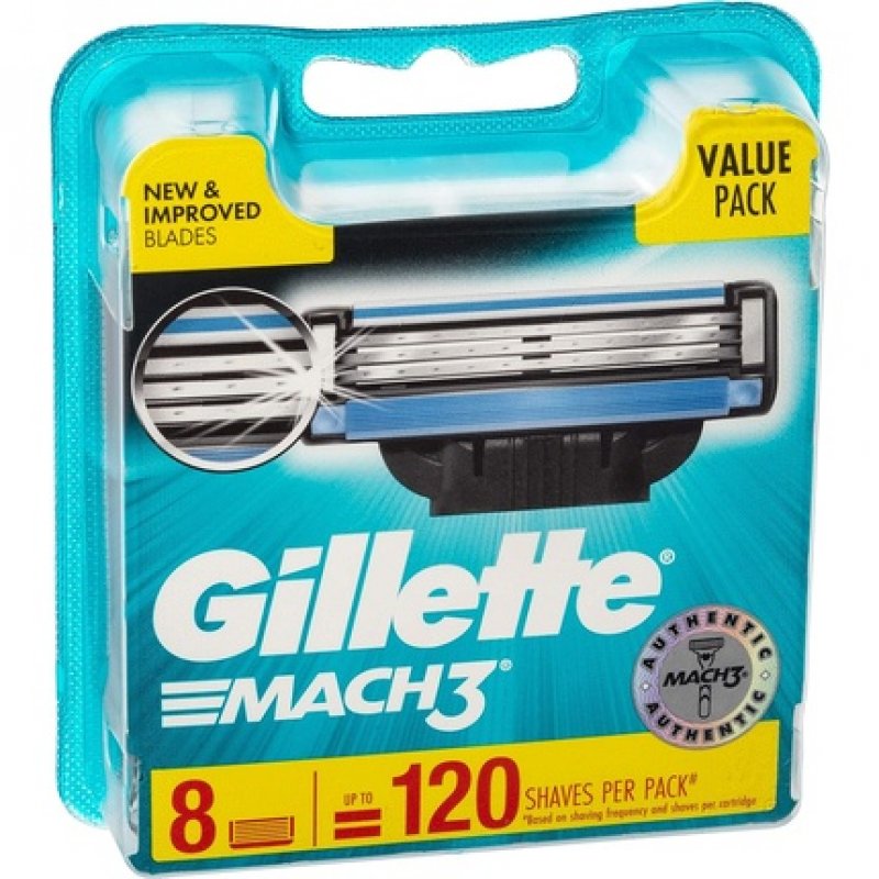 Gillette MACH3 Razor Blades 8 Pack of Refills 8 Count