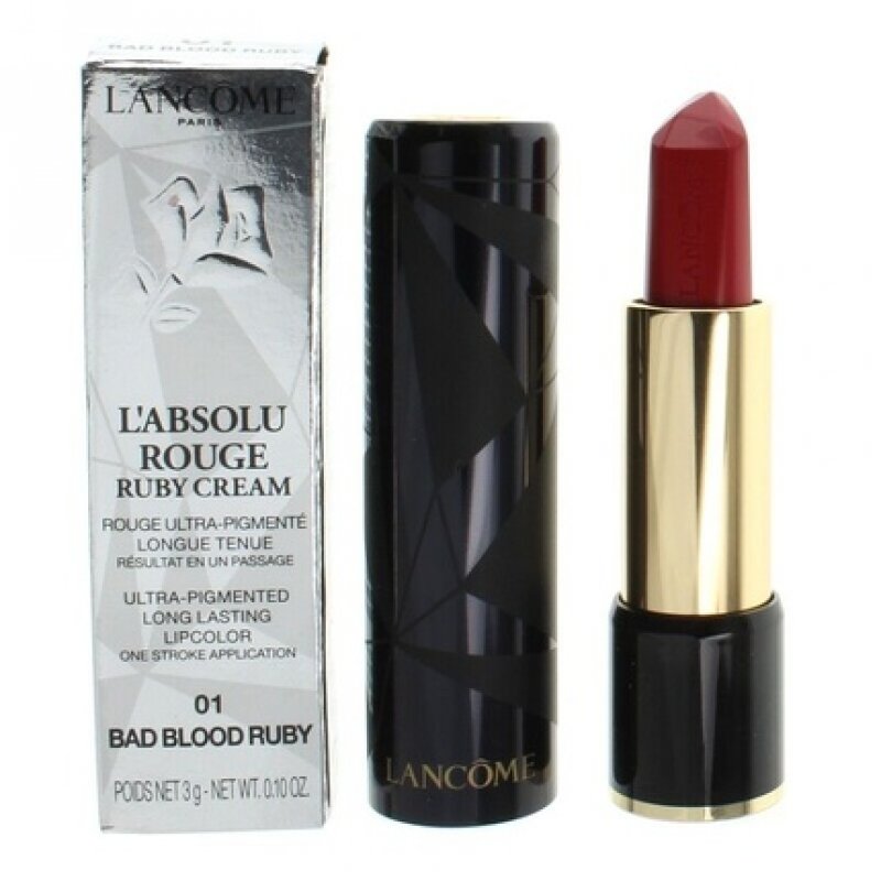 Lancome L'Absolu Rouge Cream Lipstick 01 Bad Blood Ruby