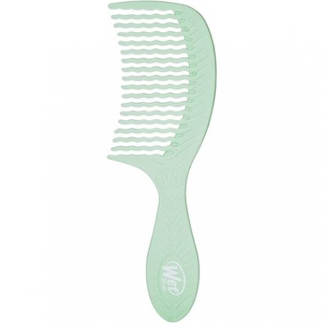 Wet Brush Go Green Tea Tree Oil Infused Treatment Comb Wide Tooth Hair Detangler - WaveTooth Design - 100% Plant-Based