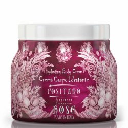 Le Maioliche Positano Rose Moisturizing Body Cream 450ml - Made in Italy - Notes of Rose Petals, Geranium, Violet,