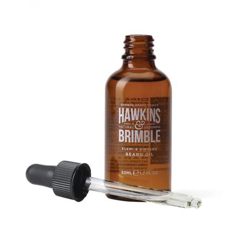 Hawkins & Brimble Beard Oil for Men with Argan and Olive Oil, Shea Butter and Vitamin E - Promotes Growth and Repairs -