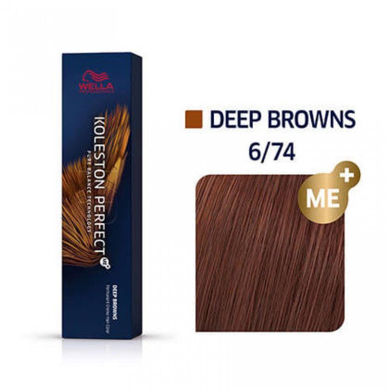 Wella KP ME DEEP BROWNS 6/74 hair colour 60 ml