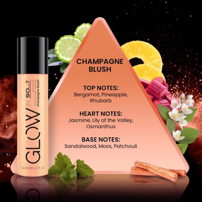 Glow By So...? Champagne Blush Perfume Fragrance Mist for Women 140ml