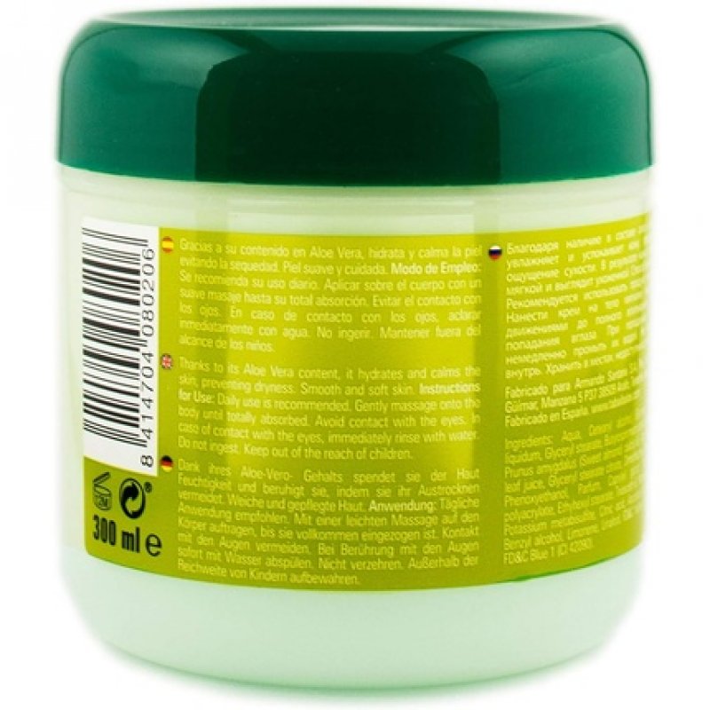 TABAIBA Aloe Vera Cream Face Cream and Body Aloe Vera Tabaibaloe 300ml