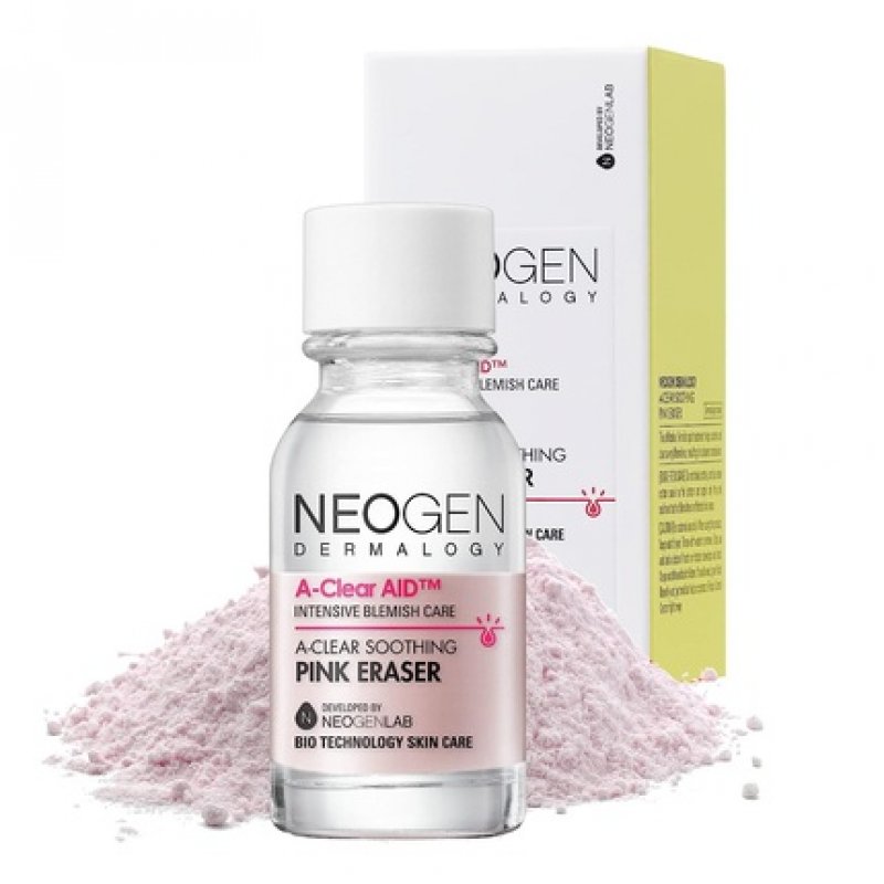 NEOGENLAB DERMALOGY A-Clear Soothing Acne Pimple Care Pink Eraser Foam Cleanser Overnight Mask Essence Pad