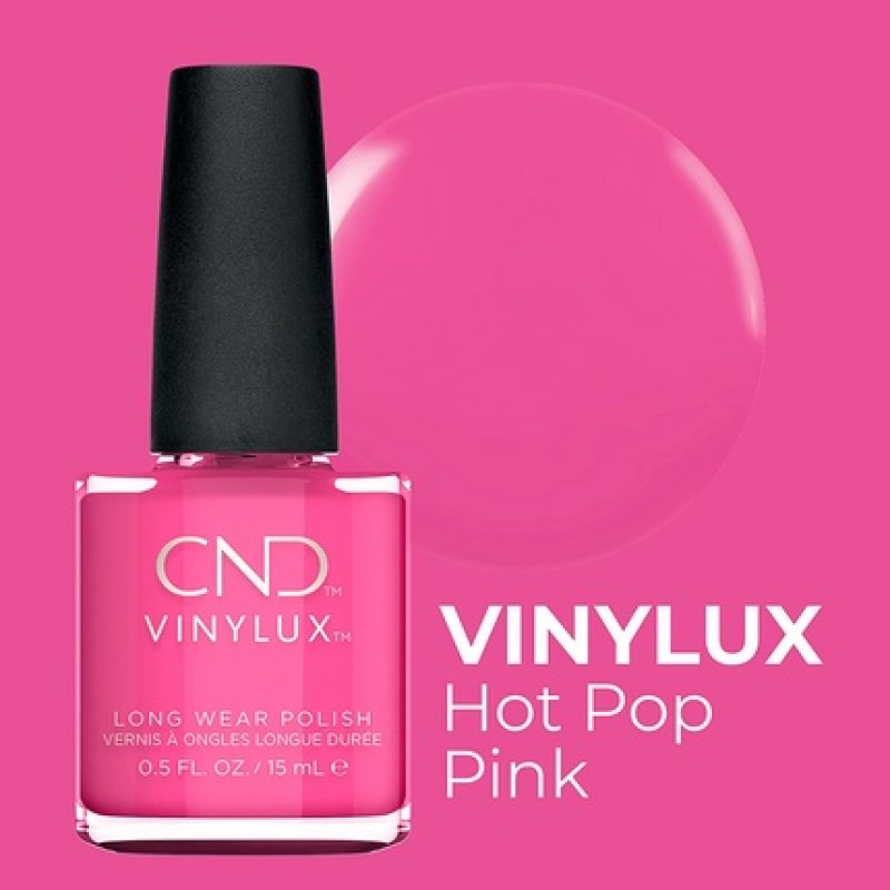 CND Vinylux Long Wear Nail Polish No Lamp Required 15ml Hot Pop Pink
