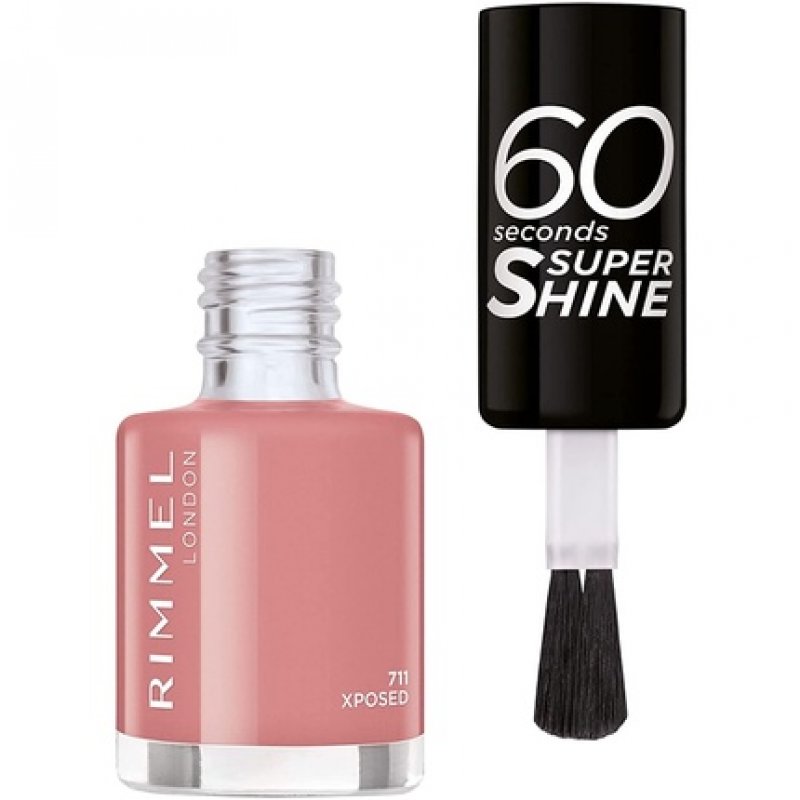 Rimmel 60 Seconds Super Shine Colour Block Nail Polish Ultra Shine and Long Lasting Quick Drying X Posed