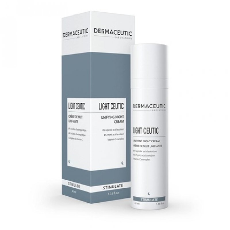 Dermaceutic Light Ceutic Skin Tightening Night Cream with Glycolic Acid, Phytic Acid, and Vitamin C 40ml