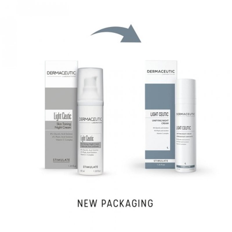 Dermaceutic Light Ceutic Skin Tightening Night Cream with Glycolic Acid, Phytic Acid, and Vitamin C 40ml