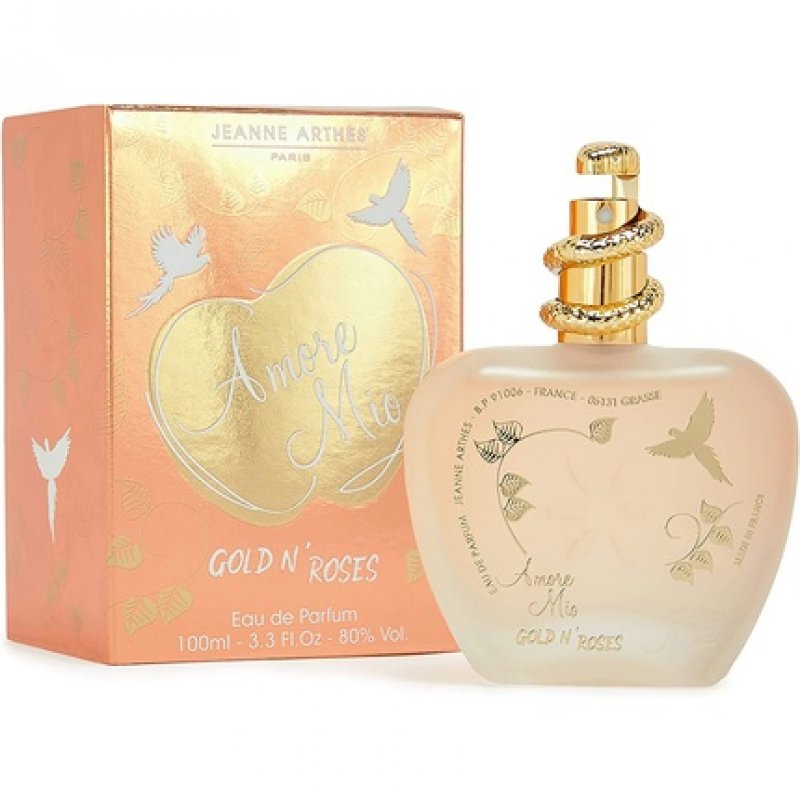Jeanne Arthes Amore Mio Gold'n'Roses Eau de Parfum for Women Made in France 100ml