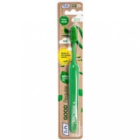 TePe The Good Regular Line Reliable Environmentally Friendly Toothbrushes for Adults Assorted