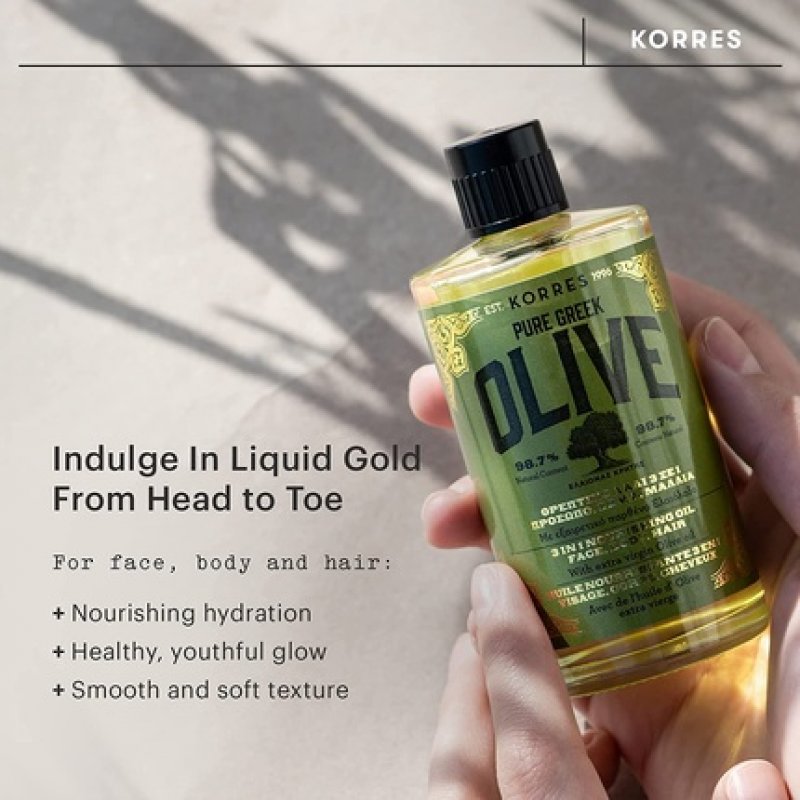 KORRES Olive Nourishing 3-in-1 Oil for Intensive Moisturization 100ml