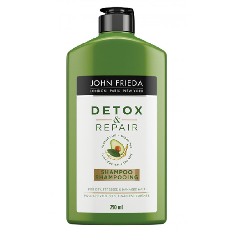 John Frieda Detox & Repair Shampoo 250ml with Avocado Oil and Green Tea