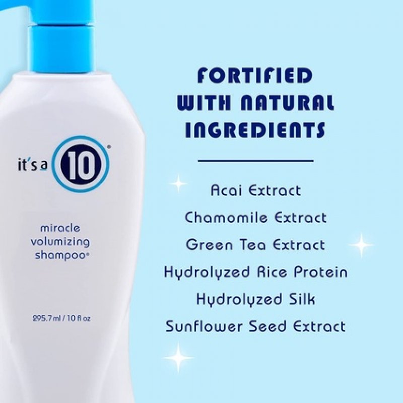 It's a 10 Miracle Moisture Shampoo 285ml Color Protection Moisturizing Shine with Aloe Ginger Pomegranate and Tea -