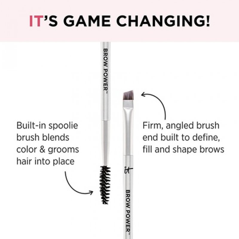 IT Cosmetics Heavenly Luxe Brow Power Universal Brow-Transformer Brush 21 - Angled Brush Spoolie Brush - For