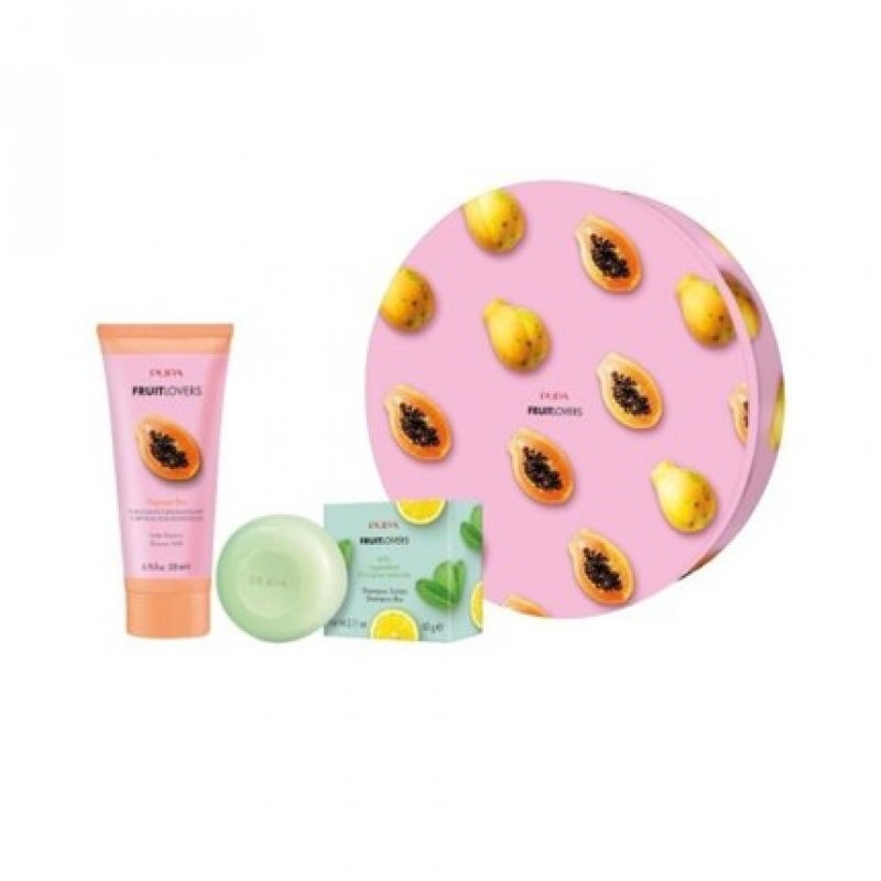 Pupa Fruit Lovers II with Body Lotion and Solid Shampoo - Papaya