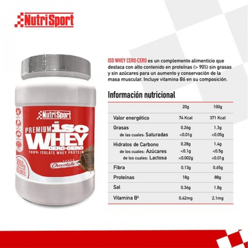 Nutricosmetics - Nutrisport Iso Whey Cero Chocolate 1 Kg