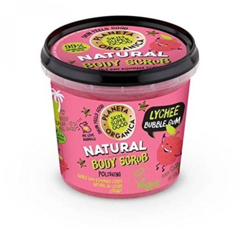 SKIN SUPER GOOD Natural Body Scrub Lychee Bubble Gum 360ml