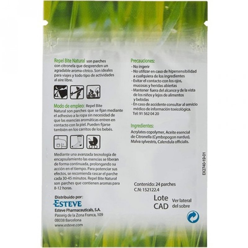 Repel Bite Natural 24 Citronella Repellent Patches - More Natural Protection - Action Up to 8-12 Hours - for Children