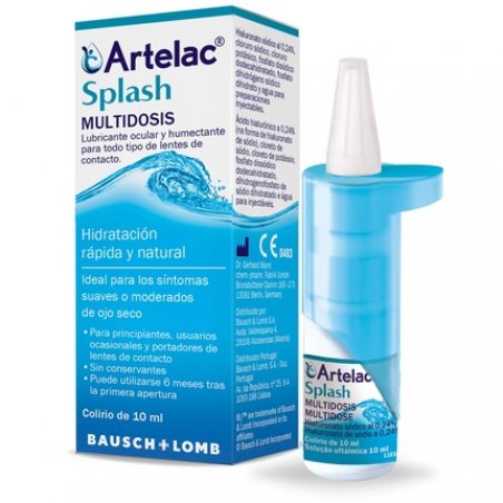 Artelac Splash Ophthalmic Solution 10ml Hyaluronic Acid Drops