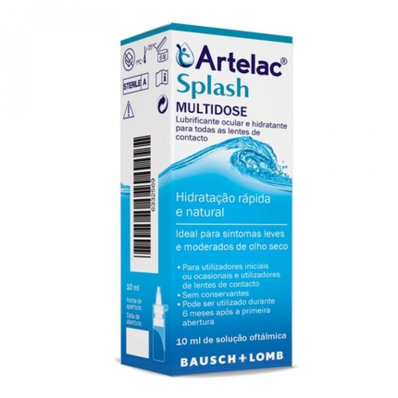 Artelac Splash Ophthalmic Solution 10ml Hyaluronic Acid Drops
