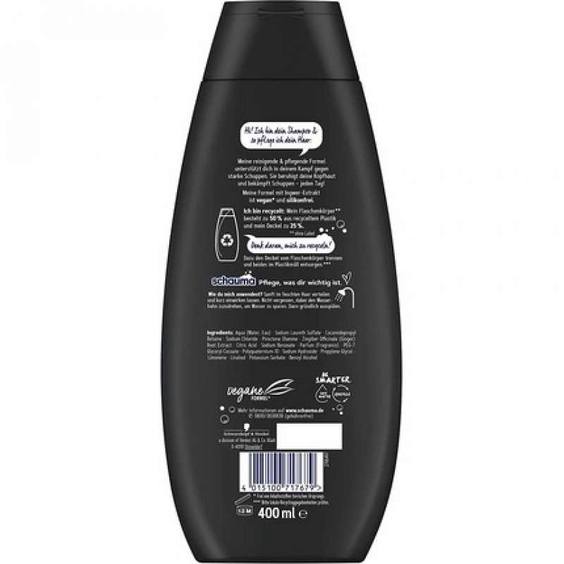 Schauma Anti-Dandruff Intensive Shampoo 400ml Soothes Scalp and Fights Strong Dandruff from First Use