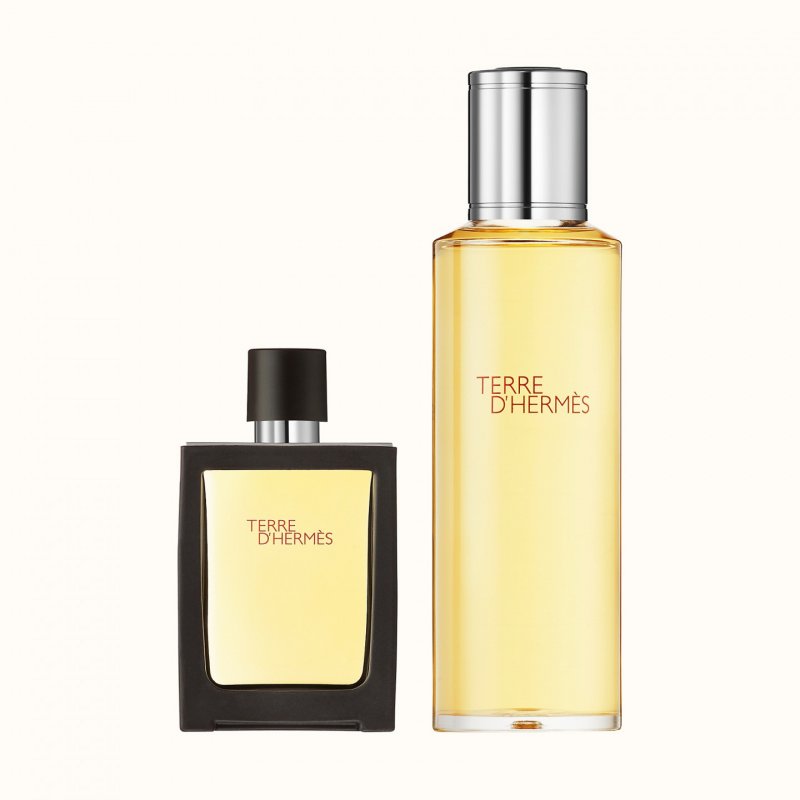 Hermes Terre d' Parfum travel spray and refill 30 ml 125 ml