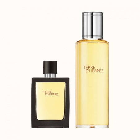 Hermes Terre d' Parfum travel spray and refill 30 ml 125 ml