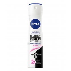 Nivea Black & White Invisible Clear Spray Deodorant 150mL