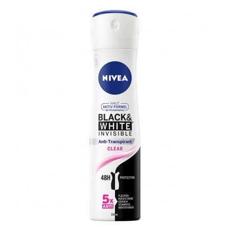 Nivea Black & White Invisible Clear Spray Deodorant 150mL