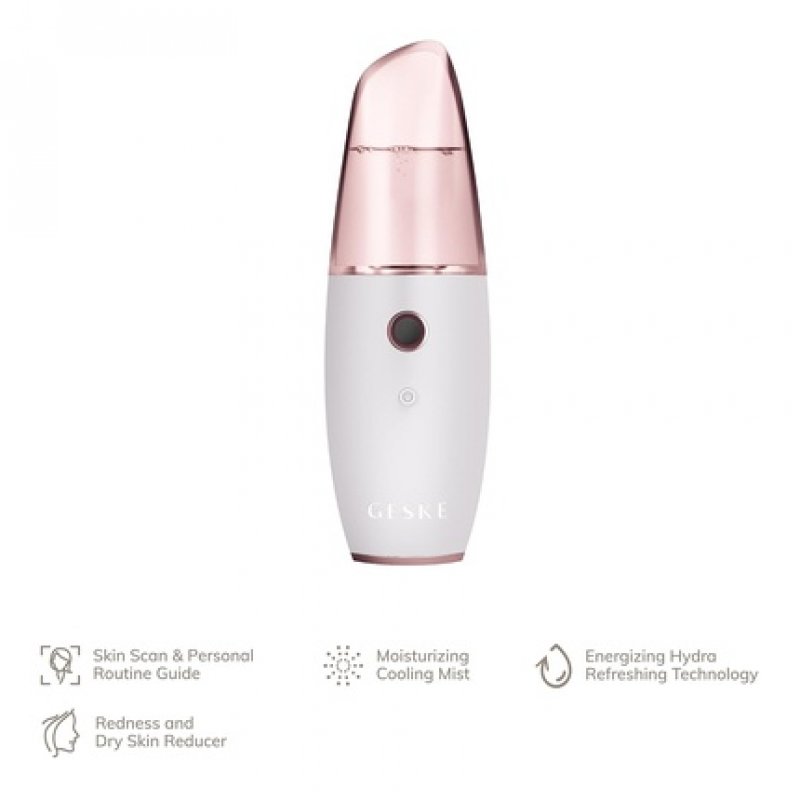 GESKE SmartAppGuided Facial Hydration Refresher 4 in 1 Water Atomizer Moisturizing Spray Machine Face Mister Humidifier